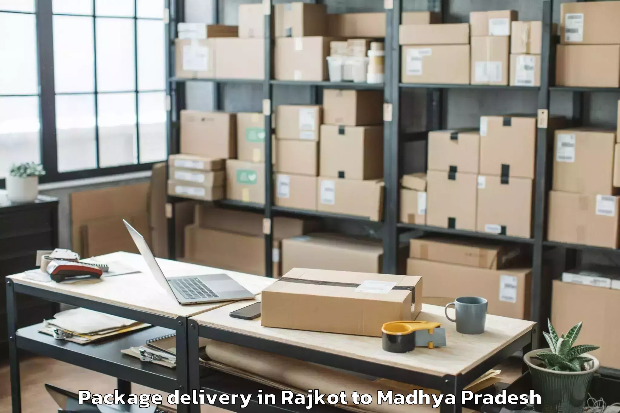 Hassle-Free Rajkot to Pohari Package Delivery